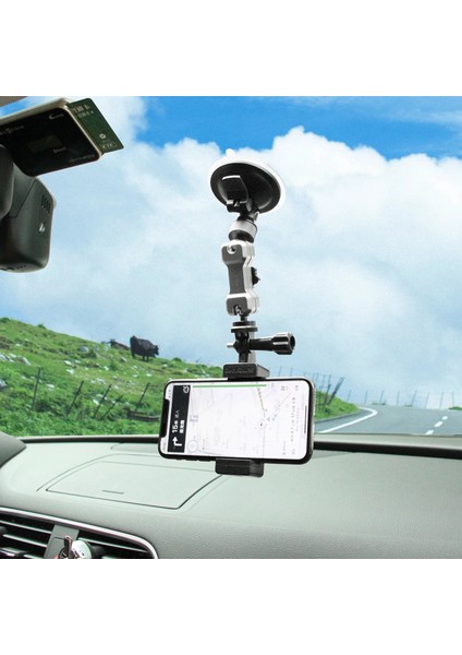 Siyah Ayarlanabilir Selfie Sopa Telefon Klip Gopro 63-102MM Tutucu Git Pro Aksesuarları iPhone Android Ios Için Montaj Montaj Klipsi (Yurt Dışından) modelleri