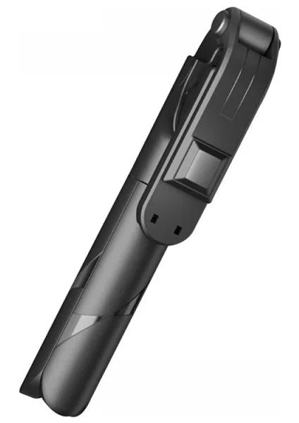 Siyah 100CM 680MM Kablosuz Bluetooth Selfie Çubuğu Taşınabilir Mini Genişletilebilir Tripod, Apple Android Telefon Için Dolgu Işığı ile Uzaktan Çekim (Yurt Dışından)