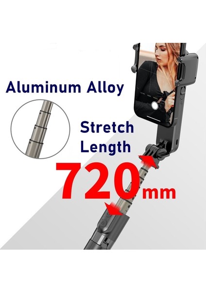 Paket ile 3ın1 Bluetooth Uyumlu Selfie Çubuğu 360 Döndürme El Gimbal Sabitleyici Dolgu Işığı Tripod iPhone 12 Samsung Video Vlog (Yurt Dışından) fırsatları