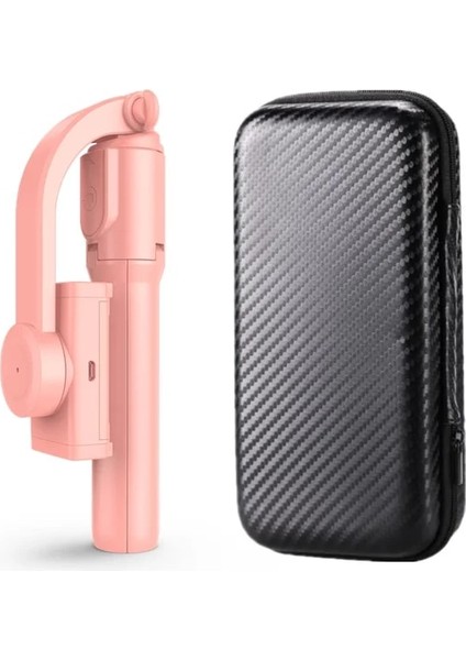H5 Pembe Tongdaytech Bluetooth Uyumlu Selfie Çubuğu Tripod Anti-Shake El Gimbal Sabitleyici Iphone Samsung Xiaomi Akıllı Telefon (Yurt Dışından)