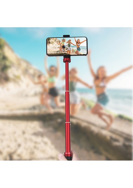 Aksiyon Kamerası Için Titanyum Uzatma Özçekim Çubuğu Alüminyum Alaşımlı Uzatılabilir Monopod Ipli Çanta El Kavrama Hafif DJA88 (Yurt Dışından)