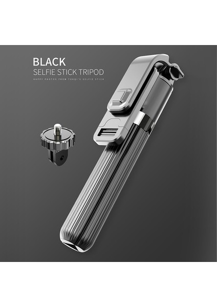 Siyah Yüksek Kaliteli Kablosuz Bluetooth Özçekim Çubuğu Tripod Uzaktan Kumanda ile Palo Özçekim Iphone Eylem Kamera Için Uzatılabilir Katlanabilir Monopod (Yurt Dışından)