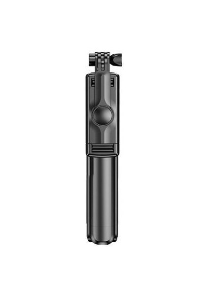 Siyah 2021 Katlanabilir Uzatılabilir Selfie Çubuğu Monopod Tripod Bluetooth Uzaktan Shutter Telefon Selfie Çubuğu Tripod (Yurt Dışından)