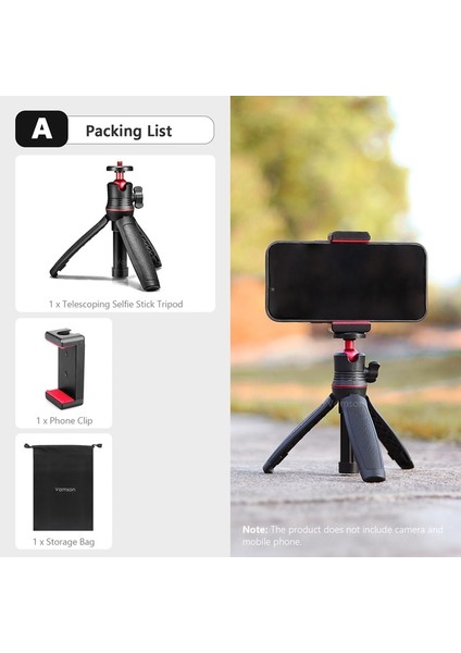 Bir Vamson Kablosuz Bluetooth Özçekim Çubuğu Katlanabilir Mini Tripod Deklanşör iphone Akıllı Telefonlar Için Uzaktan Kumanda Telefon Tutucu Dağı (Yurt Dışından)
