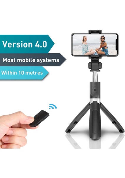Beyaz L10 Kablosuz Bluetooth Mini Selfie Sopa Tripod 3 In 1 Ios Android Için Katlanabilir Monopod El Masaüstü Gimbal Sabitleyici (Yurt Dışından) modelleri