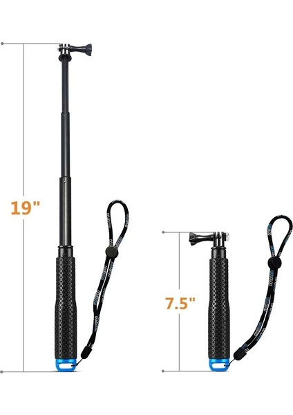 Altın Uzatılabilir Go Pro Sopa Için El Palo Gopro Selfie Çubukları Monopod Gopro Hero Için 5 4 6 7 3 + 3 2 1 SJ4000 Xiaomi Yi Için (Yurt Dışından)