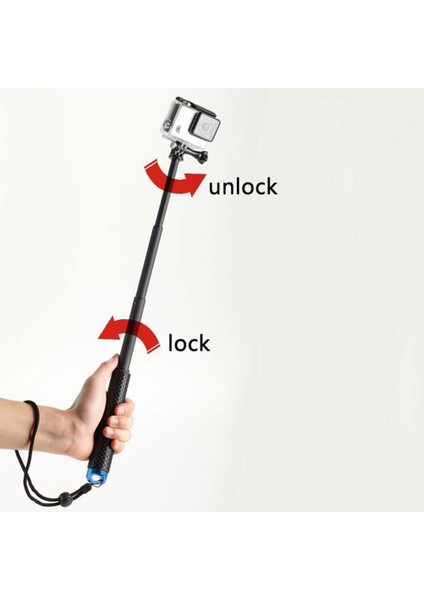 Altın Uzatılabilir Go Pro Sopa Için El Palo Gopro Selfie Çubukları Monopod Gopro Hero Için 5 4 6 7 3 + 3 2 1 SJ4000 Xiaomi Yi Için (Yurt Dışından)