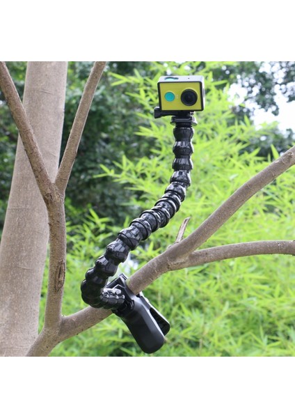 S Modeli Gopro Sjcam Kameralar Için Kelepçeli Esnek Deveboynu Monopod Iphone Xiaomi Huawei Samsung Telefonlar Için Selfie Çubuk Montaj Tutucu (Yurt Dışından)