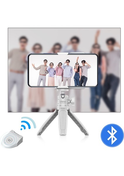 Beyaz Kiti Akıllı Telefon Selfie Güçlendirici Kolu Kavrama Bluetooth Fotoğraf Sabitleyici Tutucu Deklanşör 1/4 Vidalı Telefon Standı (Yurt Dışından) fiyatları