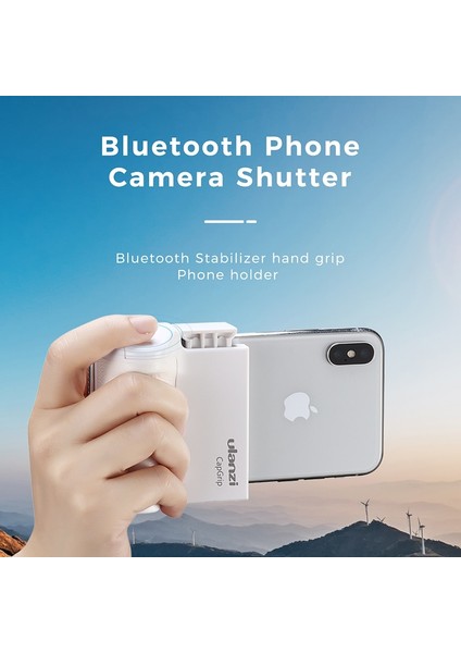 Beyaz Kiti Akıllı Telefon Selfie Güçlendirici Kolu Kavrama Bluetooth Fotoğraf Sabitleyici Tutucu Deklanşör 1/4 Vidalı Telefon Standı (Yurt Dışından) modelleri