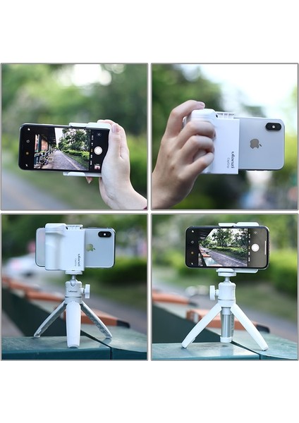 Beyaz Kiti Akıllı Telefon Selfie Güçlendirici Kolu Kavrama Bluetooth Fotoğraf Sabitleyici Tutucu Deklanşör 1/4 Vidalı Telefon Standı (Yurt Dışından) fırsatları