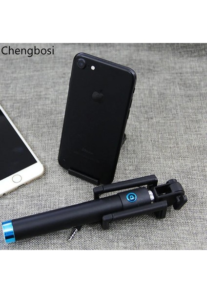 Mavi Kablolu El Evrensel Monopod Uzatılabilir Selfie Sopa Zamanlayıcı Mini Taşınabilir IPhone Sumsung Xiaomi Akıllı Telefonlar Için (Yurt Dışından) indirimleri