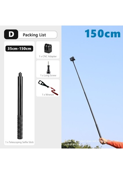 D Vamson Görünmez Selfie Sopa INSTA360 X3 Dönen Bullet Time El Tripod Insta 360 One X2 One Rs Gopro Aksesuarları (Yurt Dışından)