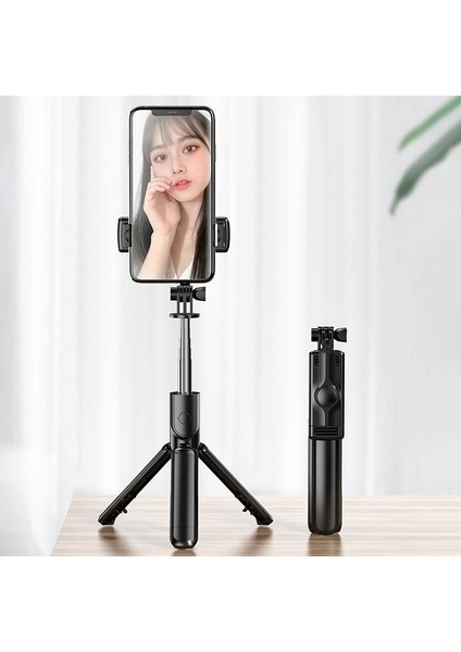 Yeni Bir Bluetooth Kablosuz Selfie Çubuğu Mini Tripod Uzatılabilir Monopod, Ios Android Telefon Için Dolgu Işığı ile Uzaktan Deklanşör (Yurt Dışından)