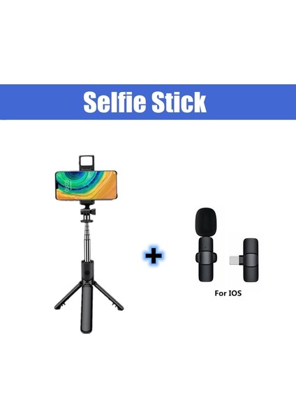Blck Ios Roreta Ekle 2023 Yeni Katlanabilir Kablosuz Bluetooth Selfie Çubuk Tripod Bluetooth Deklanşörlü Paslanmaz Çelik Monopod Ios Android Için (Yurt Dışından)