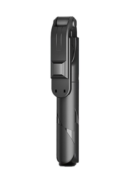 Siyah Cep Telefonu 360 Derece Kablosuz Monopod Selfie Sopa Katlanabilir Ayarlanabilir Masaüstü Mini Tripod Cep Telefonu Aksesuarları Siyah (Yurt Dışından)