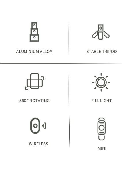 Doldurma Işığı ile Cool Dıer 152MM Mini Kablosuz Selfie Çubuğu Bluetooth Selfie Katlanabilir Dolgu Işığı Deklanşörlü Tripod Ios Android Için (Yurt Dışından) modelleri