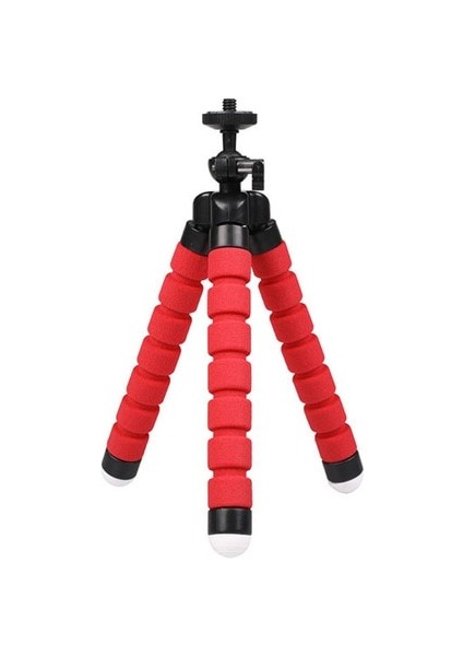 Kırmızı Tripod Tripod Braketi Cep Telefonu Tutucu Cep Telefonu Kamera Selfie Standı Monopod Kamera Montaj Desteği iPhone Için Fotoğraf Uzaktan Kumanda (Yurt Dışından)