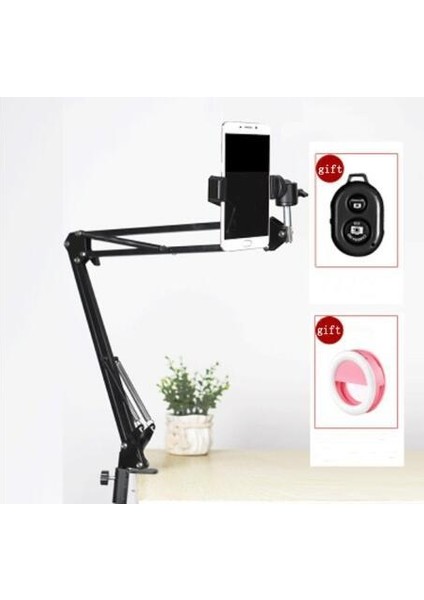Seçenekler 2 Profesyonel Cep Telefonu Kamerası Havai Çekim Stüdyosu Çekim Standı Video Vlog Özel Konsol Montajlı Mikrofon Standı (Yurt Dışından)