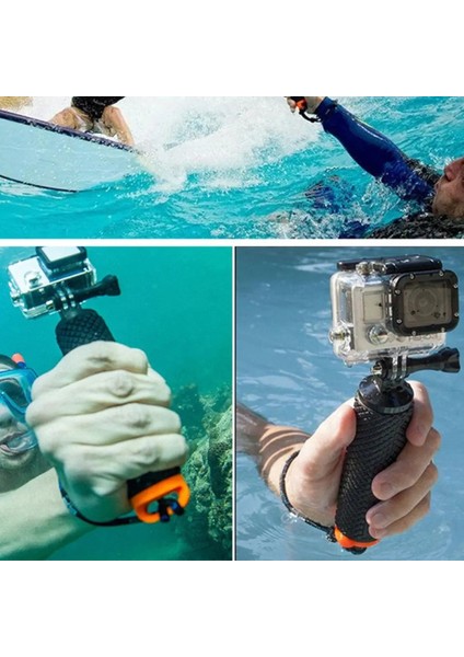 Sarı Parlak Renk Su Geçirmez Sualtı El Kavrama Kolu Dağı Dalış Monopod Gopro Için El (Yurt Dışından) indirimleri
