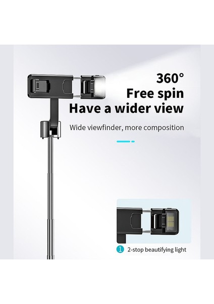 Siyah 3 In 1 Bluetooth El Gimbal Sabitleyici Cep Telefonu Selfie Çubuğu Kablosuz Düğme Deklanşör Selfie Çubuğu Штатив Для Смартфона (Yurt Dışından) fırsatları