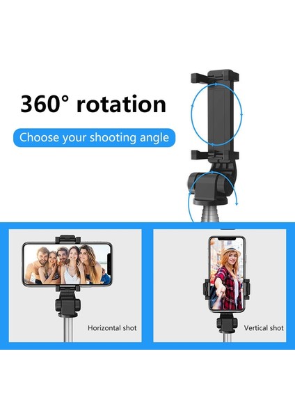 Kırmızı L01S Tripodlu Bluetooth Selfie Çubuğu Plastik Alaşım Kendinden Yapışkanlı Selfie Çubuğu Telefon Akıllı Telefon Iphone Samsung Huawei Için Selfie Çubuğu (Yurt Dışından)