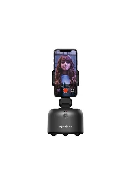 Pembe Apaı Genıe Iı Otomatik Yüz Nesne Takip Kamerası 360° Döndürme Akıllı Selfie Çubuğu Tripod Tutucu Akıllı Çekim Telefon Montajı (Yurt Dışından)