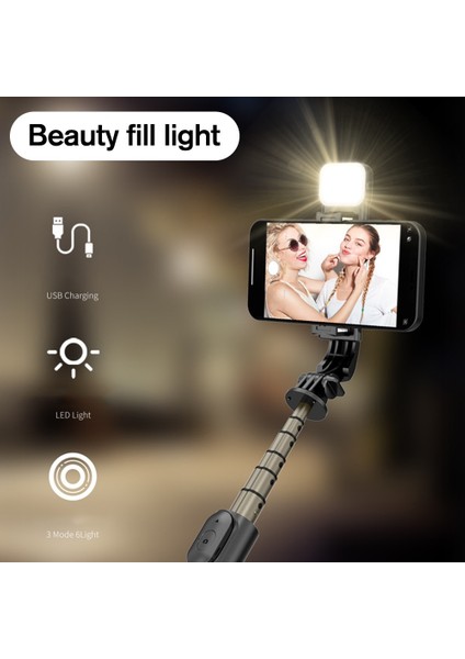 Q11 74CM Siyah 2022 Bluetooth Sopa Taşınabilir Zoom Tripod Cep Telefonu Için Selfie Çubuğu LED Işık ile Huawei Onur Için iPhone Android Xiaomi (Yurt Dışından) fiyatları