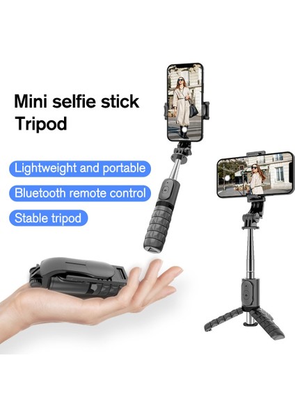 Q11 74CM Siyah 2022 Bluetooth Sopa Taşınabilir Zoom Tripod Cep Telefonu Için Selfie Çubuğu LED Işık ile Huawei Onur Için iPhone Android Xiaomi (Yurt Dışından) modelleri