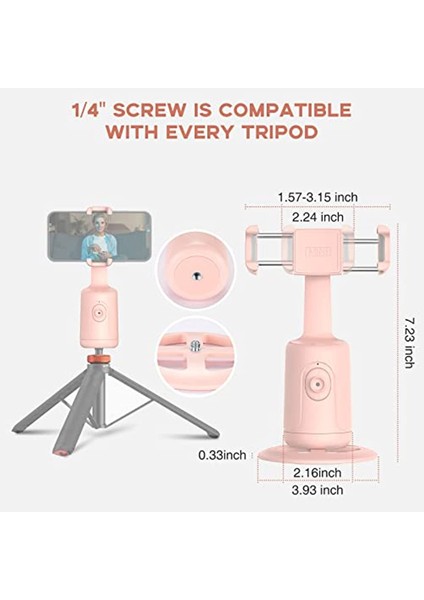 Beyaz Otomatik Yüz Takip Selfie Çubuğu Telefon Için Tripod 360° Döndürme Telefon Tutucu Hücre Akıllı Telefon Için Gimbal Sabitleyici Hareketli Tripod (Yurt Dışından) fırsatları