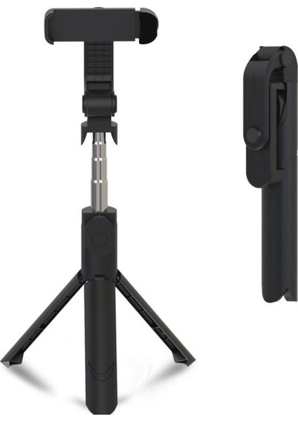 Siyah Kablosuz Bluetooth Mini Tripod Monopod Özçekim Sopa Ios Android Mobil Için Uzaktan Kumanda ile Selfie Zamanlayıcı Deklanşör 360 Döndür (Yurt Dışından)