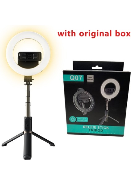 Cool Dıer Kablosuz Bluetooth Uyumlu Selfie Çubuğu Katlanabilir El Uzaktan Deklanşör Tripod LED Halkalı Fotoğraf Işığı (Yurt Dışından)