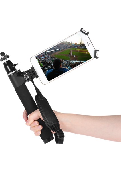 Gopro Hero Için Sadece Telefon Tutucu Alüminyum Alaşımlı Selfie Çubuğu Aksiyon Kamerası Monopod IPhone Xiaomi Huawei Samsung Android Akıllı Telefon Için Tutuculu (Yurt Dışından) fırsatları