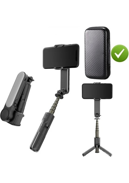 Çanta ile Tongdaytech 3 In 1 Bluetooth Selfie Çubuğu El Gimbal Sabitleyici Tripod Para Movil Iphone 11 12 Pro Max Samsung Xiaomi (Yurt Dışından)
