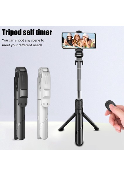 001 Selfie Çubuğu Tripod Uzaktan Kumanda ile Taşınabilir Tripod Telefon Için Bluetooth Katlanabilir Teleskopik Çubuk Mobil Canlı Yayın Için (Yurt Dışından)