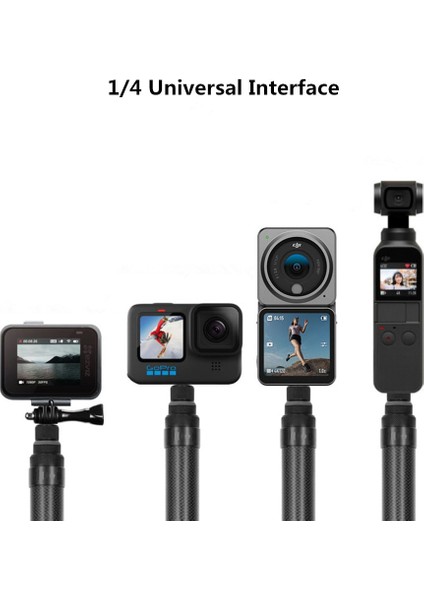 Siyah 200 cm 2 M Ultra Uzun Karbon Fiber Görünmez Selfie Sopa INSTA360 X3/one X2/one Rs Gopro Djı Actıon 3 Aksesuarları (Yurt Dışından)