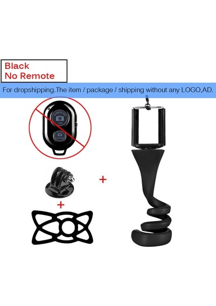 Dropshipping Hiçbir Logo Seçmen Esnek Selfie Çubuğu Monopod Gopro iPhone Kameralı Telefon Için Kablosuz Bluetooth Tripod Maymun Tutucu Araba Bisiklet Evrensel (Yurt Dışından)