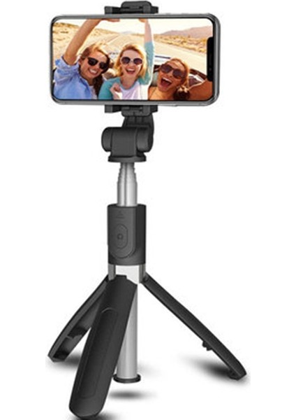 Siyah Bluetooth Anti-Shake Selfie Sopa El Gimbal Akıllı Telefon Sabitleyici Teleskopik Selfie Sopa Tripod Cep Telefonu Tutucu (Yurt Dışından) fırsatları