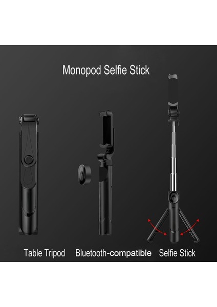 Doldurma Işığı Siyah Kablosuz Bluetooth Selfie Çubuğu Mini Tripod, Cep Telefonu Için Dolgu Işığı ile Katlanabilir Tutucu Standı iphone Sumsung Huawei (Yurt Dışından) indirimleri