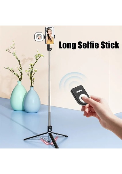 Işık Yok Serin Dıer 2023 Yeni Bluetooth Kablosuz Selfie Çubuğu Taşınabilir Katlanabilir Büyük Tripod Bluetooth Deklanşör ile iphone Huawei Telefon Için (Yurt Dışından) fiyatları