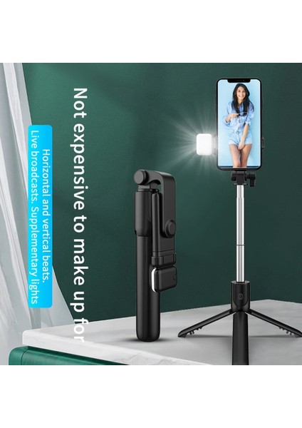 Pembe Telefon Selfie Çubuğu Mini Tripod Bluetooth Uyumlu Deklanşör Akıllı Telefon Standı Dolgu Işığı Katlanabilir Kablosuz Uzaktan 360 Rotasyon (Yurt Dışından) fırsatları
