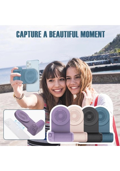 Mor Şarj Magsafe Masaüstü Kablosuz Şarj Cihazı Için Yeni Manyetik Kamera Kolu Kamera Braketi 3 In 1 Bluetooth El Sarsıntı Önleyici Selfie Çubuğu (Yurt Dışından) modelleri