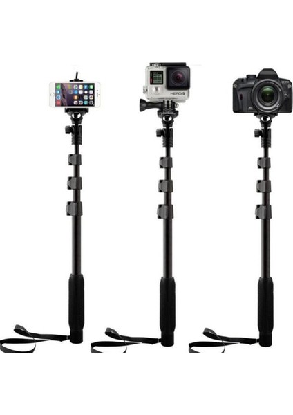 YT188 ve Adaptör Yunteng YT188 Selfie Çubuğu Tripod Monopod Kamera ve Telefon Için Ponopod Gopro Kalitesi Için Huawei Xiaomi Samsung Akıllı Telefon (Yurt Dışından) indirimleri
