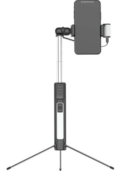 Siyah Bluetooth Selfie Sopa Dolgu Işığı Uzaktan Kumanda Uzatılabilir Monopod Tripod ile Kablosuz Selfie Sopa Xiaomi Iphone Telefon Için (Yurt Dışından)