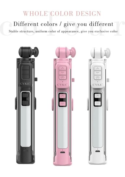 Siyah Bluetooth Selfie Sopa Dolgu Işığı Uzaktan Kumanda Uzatılabilir Monopod Tripod ile Kablosuz Selfie Sopa Xiaomi Iphone Telefon Için (Yurt Dışından)