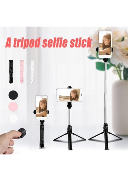 Beyaz Bluetooth Selfie Çubuğu Roreta 3'ü 1 Arada Kablosuz Katlanabilir Mini Tripod iPhone Ios Android Için Uzaktan Kumanda ile Genişletilebilir Monopod (Yurt Dışından) fırsatları