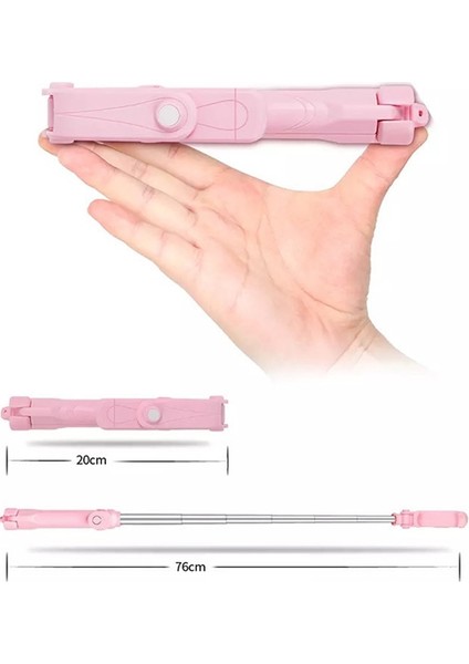 Beyaz Bluetooth Selfie Çubuğu Roreta 3'ü 1 Arada Kablosuz Katlanabilir Mini Tripod iPhone Ios Android Için Uzaktan Kumanda ile Genişletilebilir Monopod (Yurt Dışından) indirimleri