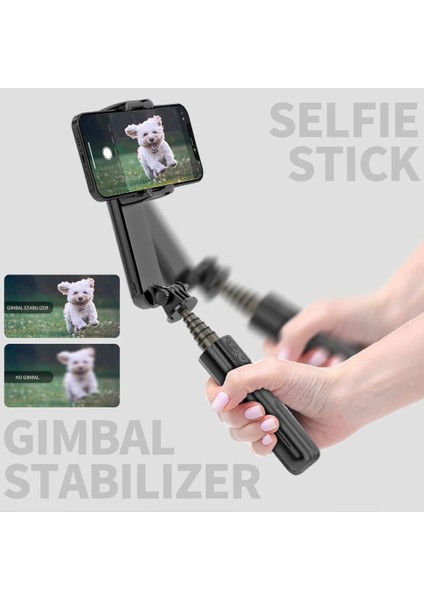Siyah Kablosuz Bluetooth Selfie Sopa Tripod El Gimbal Sabitleyici Dolgu Işığı ile Cep Telefonu Gimbal Sabitleyici (Yurt Dışından) modelleri