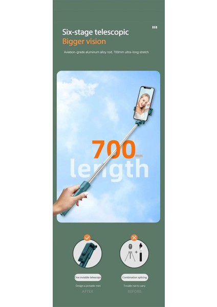 Beyaz Mini Kablosuz Bluetooth Selfie Sopa Katlanabilir Tripod Genişletilebilir Monopod Uzaktan Kumanda ile Xiaomi Huawei IPhone (Yurt Dışından) modelleri