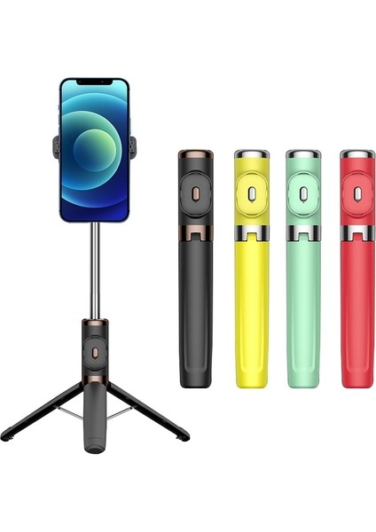 Kırmızı 360 Derece Çekim Selfie Sopa Telefon Tutucu Tripod Bluetooth Uzaktan Kumanda Kaymaz Çizilmez Anti-Damla (Yurt Dışından) fiyatları